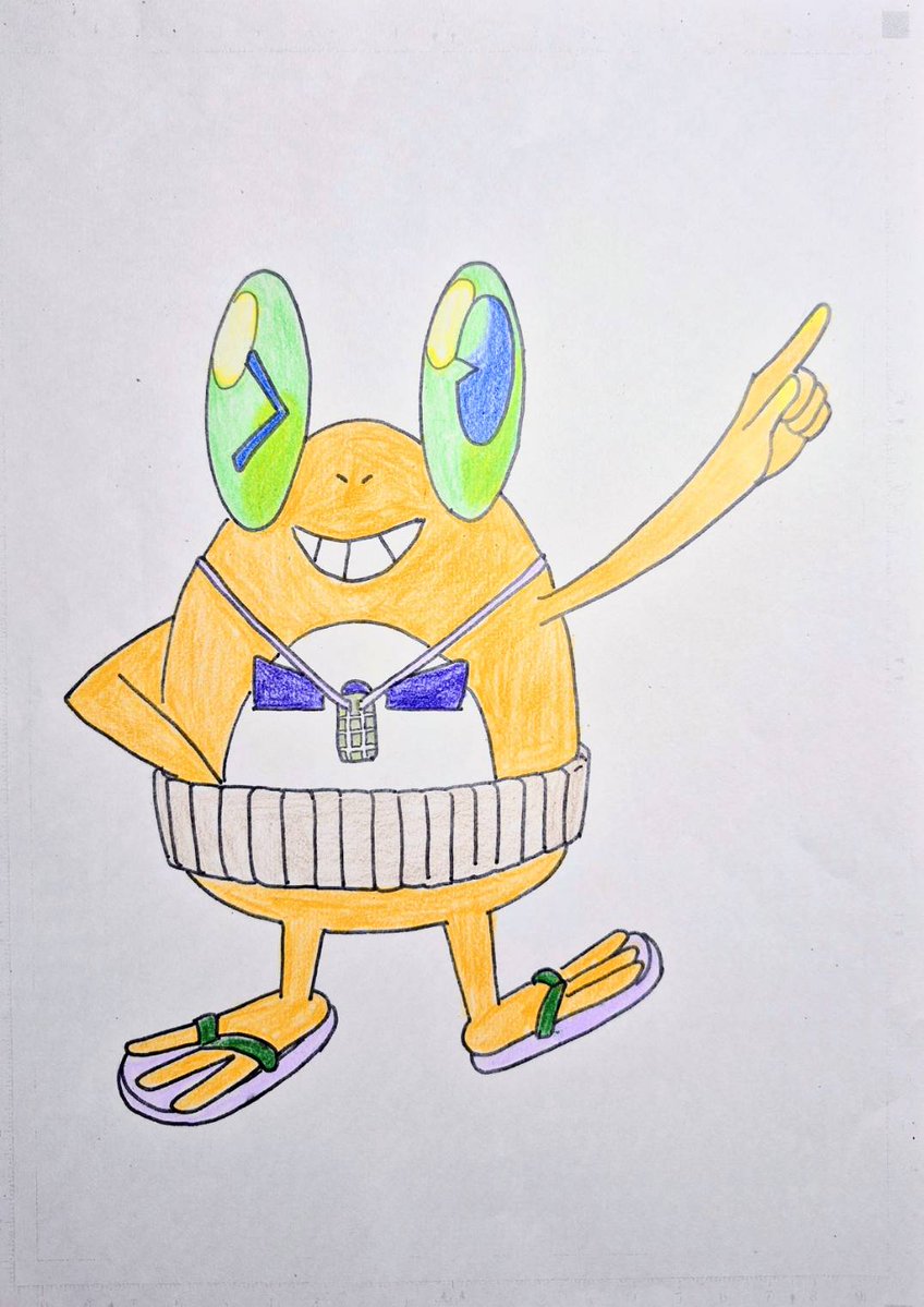 ケロッペ🐸✨叔父が描いた絵 クーピー塗り #MBWファンアート部