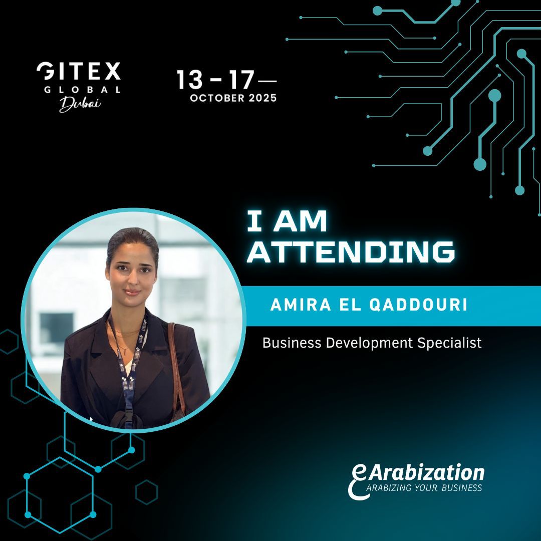 E_Arabization's tweet image. We’re thrilled to announce that e-Arabization will be attending the GITEX Global 2025 in Dubai from October 13–17!

This is the opportunity to connect with industry leaders, explore cutting-edge technologies, and champion the role of localization in bridging language, culture,…