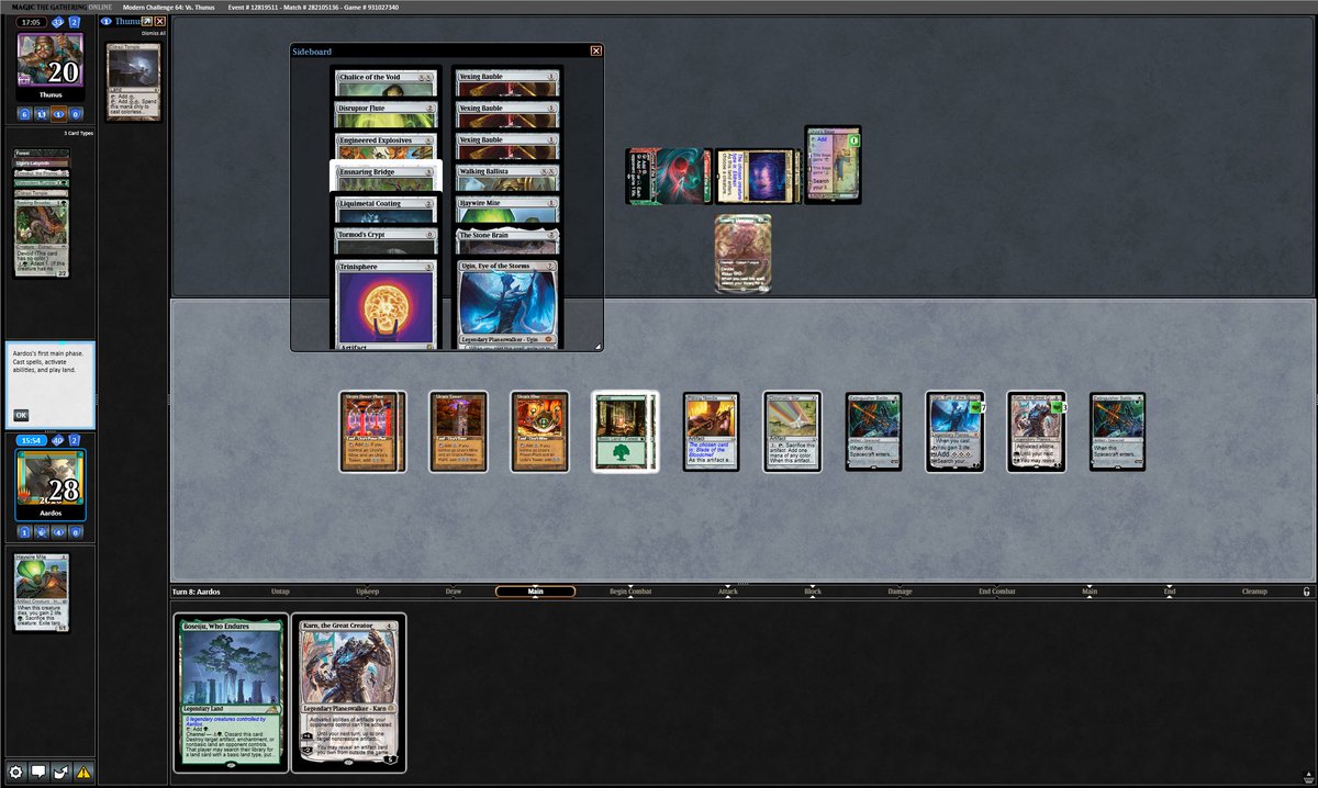 BigBossAardos's tweet image. Extinguisher Battleship is my new favourite SB card in Mono G Tron. Can you spot lethal from g3 of my win&amp;amp;in in the challenge? I&apos;ll post decklist after the challenge! #teamKCT #hardtesting @Xerk_MTGO @WrzoBuMTGO