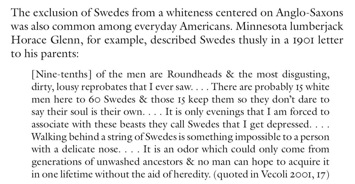 American worker complaining about Swedish immigrants in Minnesota (1901)