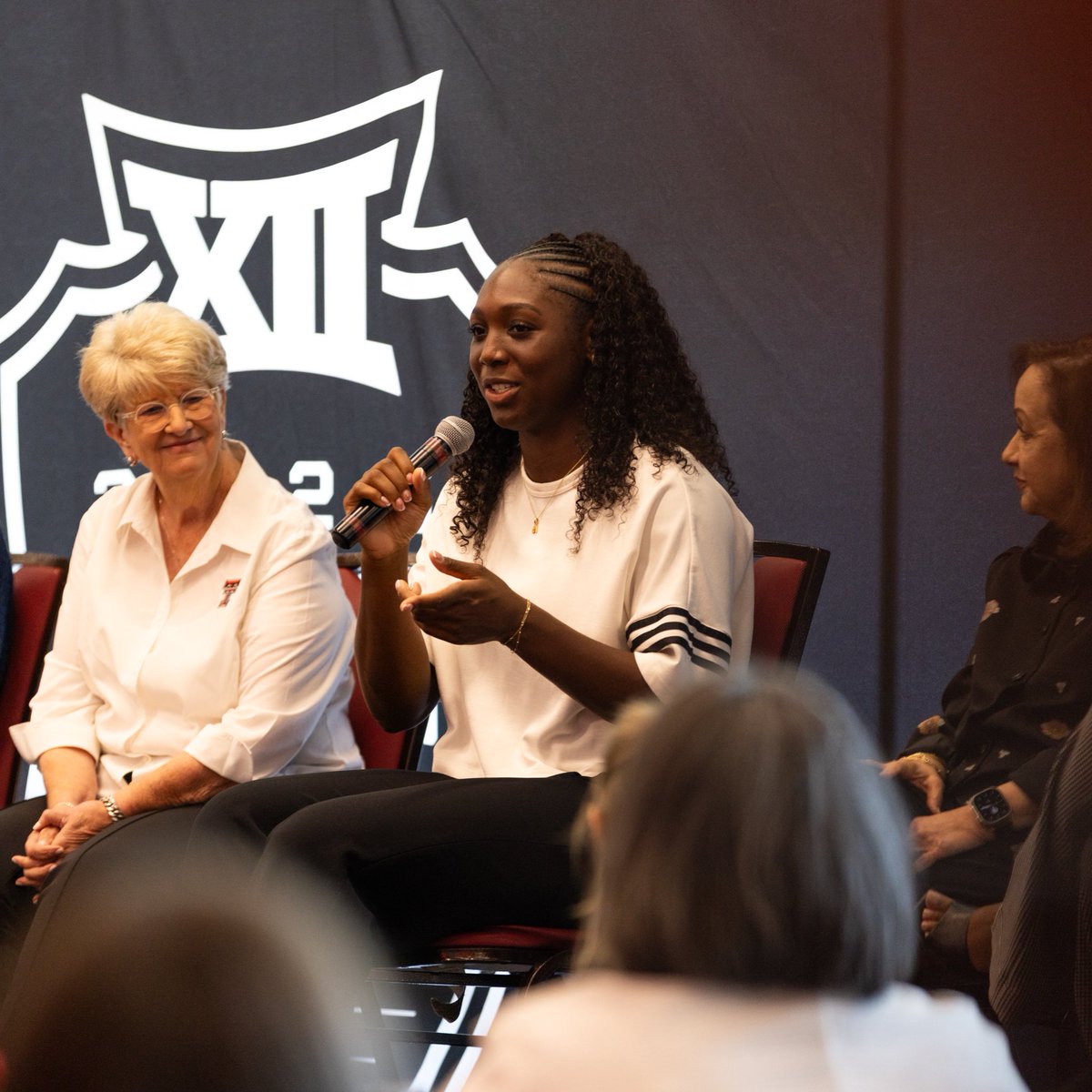 Big12Conference's tweet photo. We had a great end to the work week at the Allstate Empowerment Luncheon with our @TechAthletics family 😊 https://t.co/JyE8uxogFN