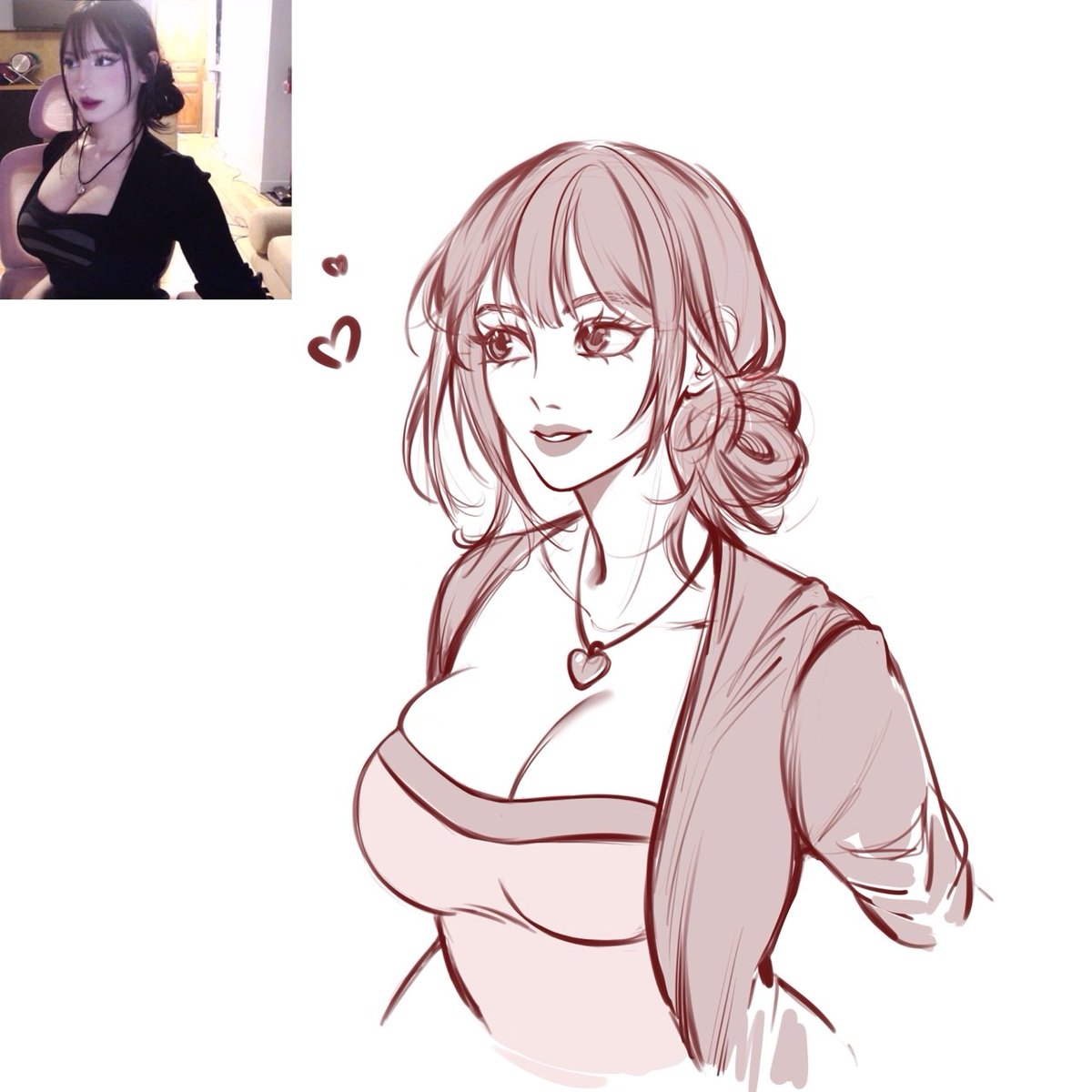 you're very pretty 🥰 
Sketch