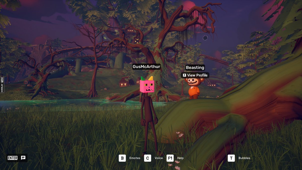 Gmeow! The <a href="/dmtnatcats/">Natcats</a> and <a href="/BitcoinPuppets/">Bitcoin Puppets Community</a> are now live in the <a href="/OthersideMeta/">Othersidemeta</a> via the shadowbridge.outr.studio created by <a href="/OUTRstudios/">OUTR Studios</a> - Interoperability is finally here!  

Of course hanging with the one and only <a href="/beastingETH/">Beasting.eth 🍌</a>