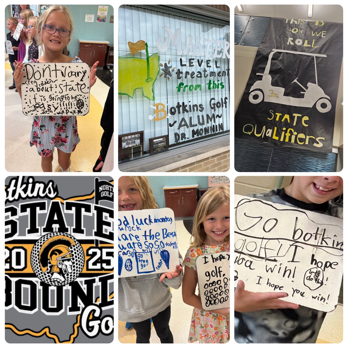 BotkinsGolf's tweet image. Look around our school &amp;amp; @Village_Botkins. It’s beginning to look a lot like @BotkinsGolf is headed to STATE!

Thanks to the Trojan faithful for the awesome clap-out today.

@BotkinsGolf heads to CBUS Sunday for a practice round. The @OHSAASports Championship is Monday &amp;amp; Tuesday.
