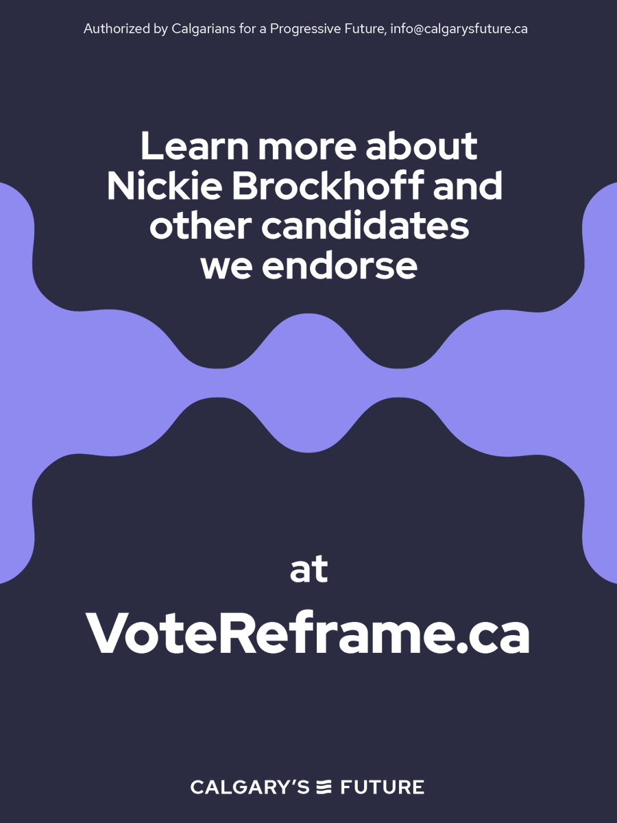 Nickie Brockhoff will make Ward 10 better by bringing her proven community building skills to City Hall. 

But that’s not the only reason we’re endorsing Nickie Brockhoff for Ward 10. 

Check out our full endorsement page to learn more: calgarysfuture.ca/endorsements/n…

#YYC #YYCCC