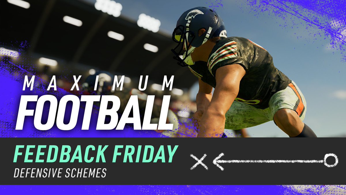 MaxFootballGame's tweet image. We added 10 playbooks on offense, and we know defensive playbooks are on a lot of people's wishlists. For #FeedbackFriday, we want to hear the defensive schemes you want to see represented in the game.
