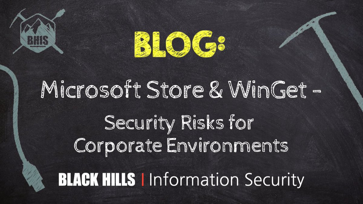 BHinfoSecurity's tweet image. &quot;[...] the Microsoft Store is likely to allow users to install dual use applications that can be used to bypass security controls or access sensitive information in the environment.&quot;
Read more: blackhillsinfosec.com/microsoft-stor…

Microsoft Store and WinGet: Security Risks for Corporate…