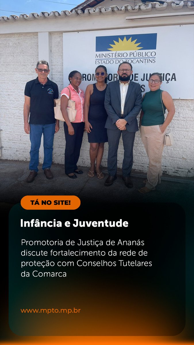 MPETocantins's tweet image. ☝️ Promotoria de Justiça de Ananás discute fortalecimento da rede de proteção com Conselhos Tutelares da Comarca.

🖥️ x.gd/5RukH

👉 Seus direitos foram desrespeitados?
📞 Ligue 127.

#MPTO #MPTOAtuante #Ananas