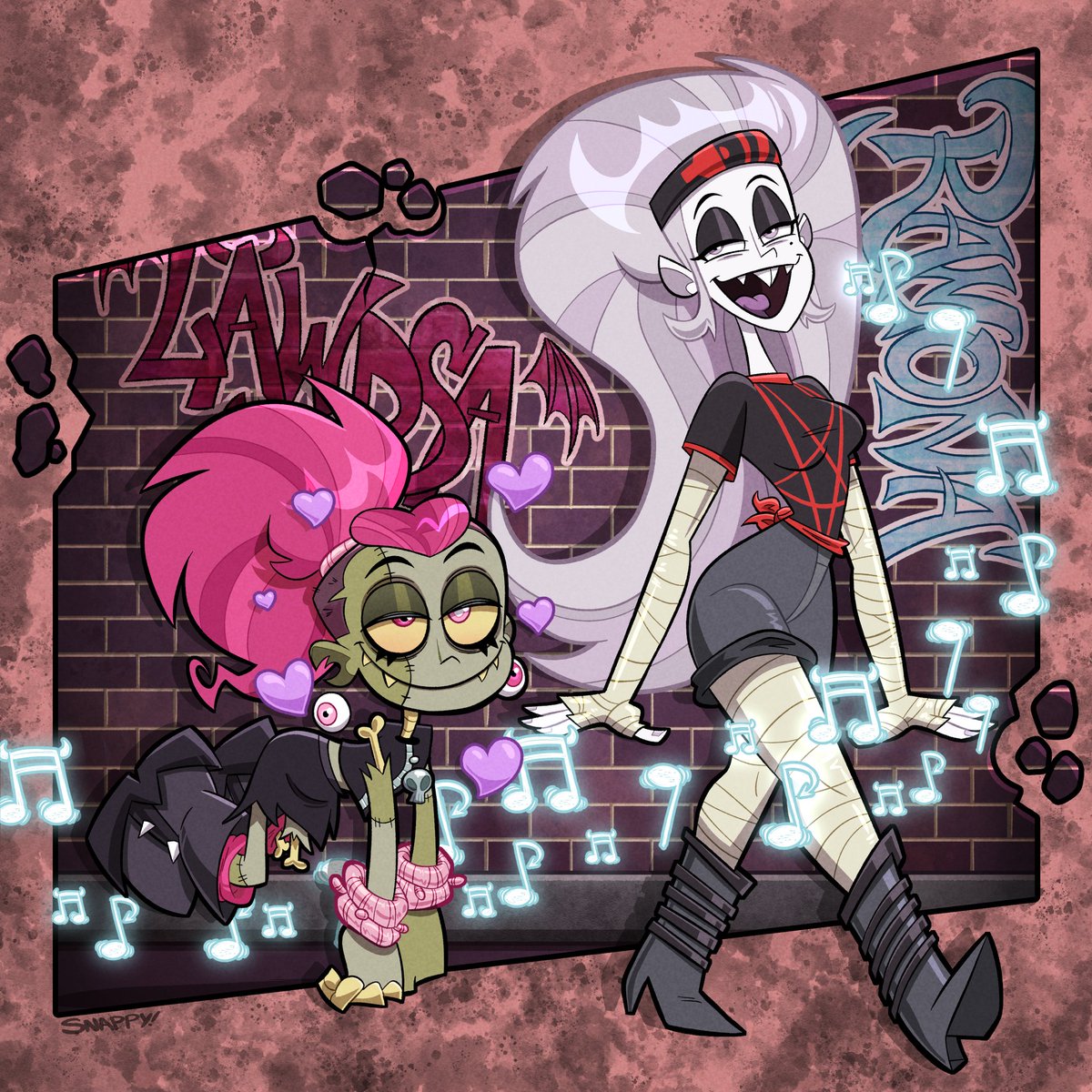 snappysart's tweet image. Just some spooky love :)