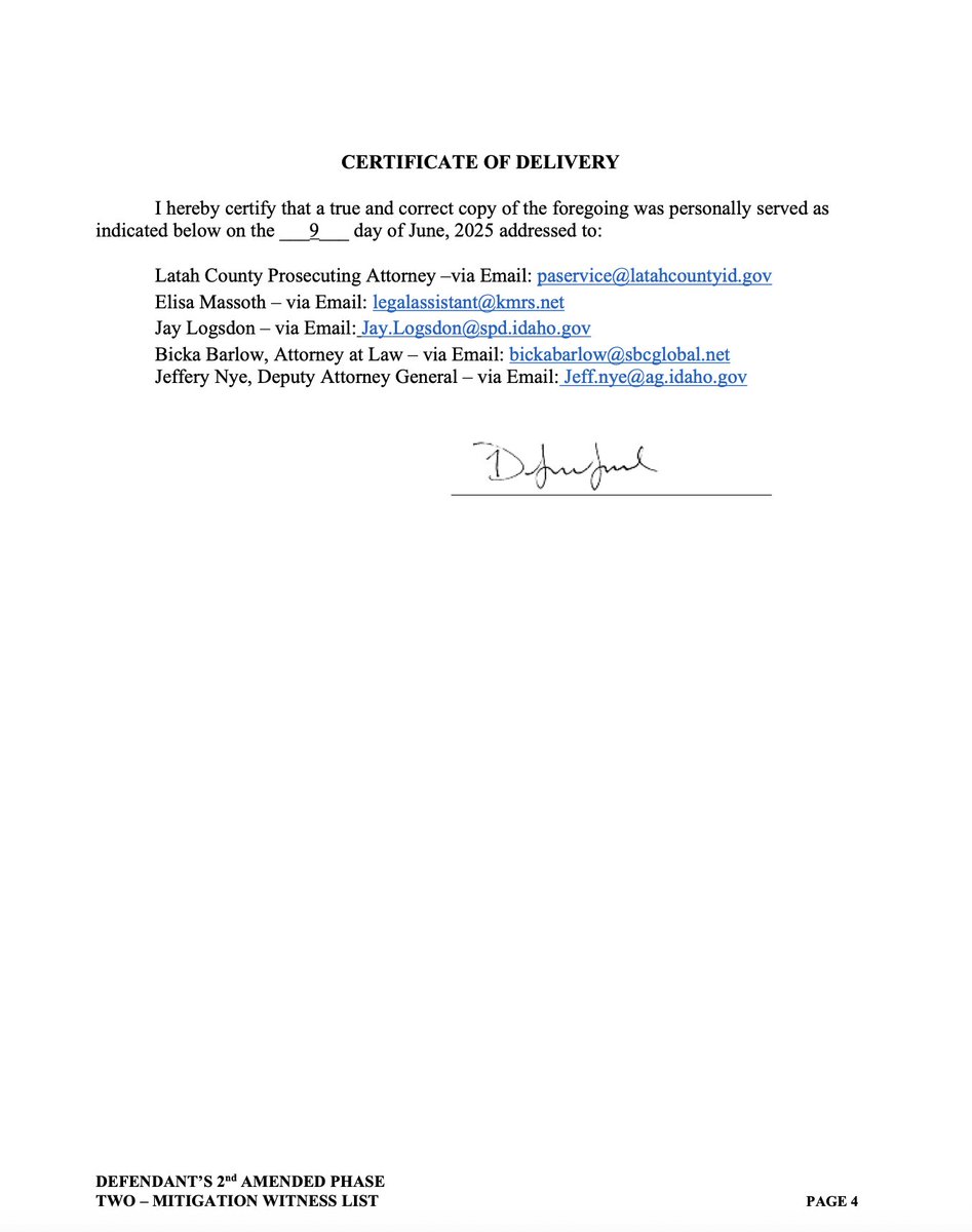 rise4thespiral's tweet photo. The Defense's #witness list has been #unsealed.
#bryankohberger #idaho4 #kohberger #annetaylor #adacounty #idaho #defense https://t.co/XhoVOYO2mc