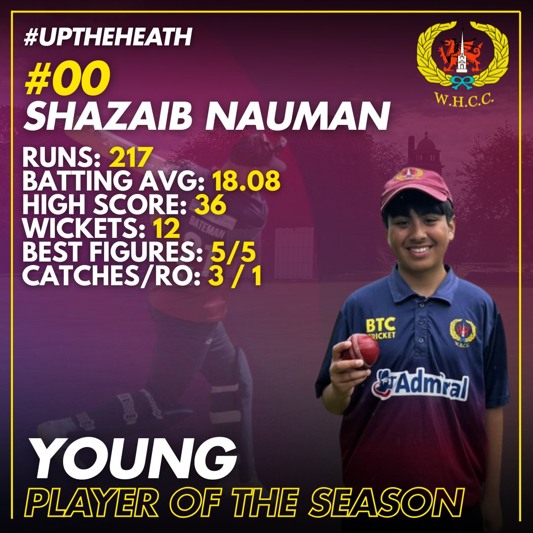 wh_cc's tweet image. WHCC Senior Awards Evening 2025 | @WRSSClub 

🏆 Young Player of the Year

#0️⃣0️⃣ Shazaib Shafiq

A fantastic debut season in senior cricket for Shazaib sees him pick up both YPOTY and 4th XI POTY this evening!

Hugely deserved Shazaib - keep up the hard work! 👊👏 

#UpTheHeath