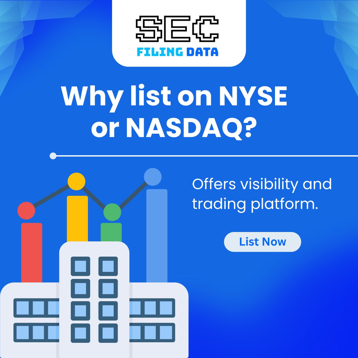 secfilingdata's tweet image. Why list on NYSE or NASDAQ? Gain enhanced visibility and a robust trading platform. List Now: secfilingdata.com

#NYSE #NASDAQ #StockExchange #Visibility #TradingPlatform #GoingPublic #InvestmentOpportunities
