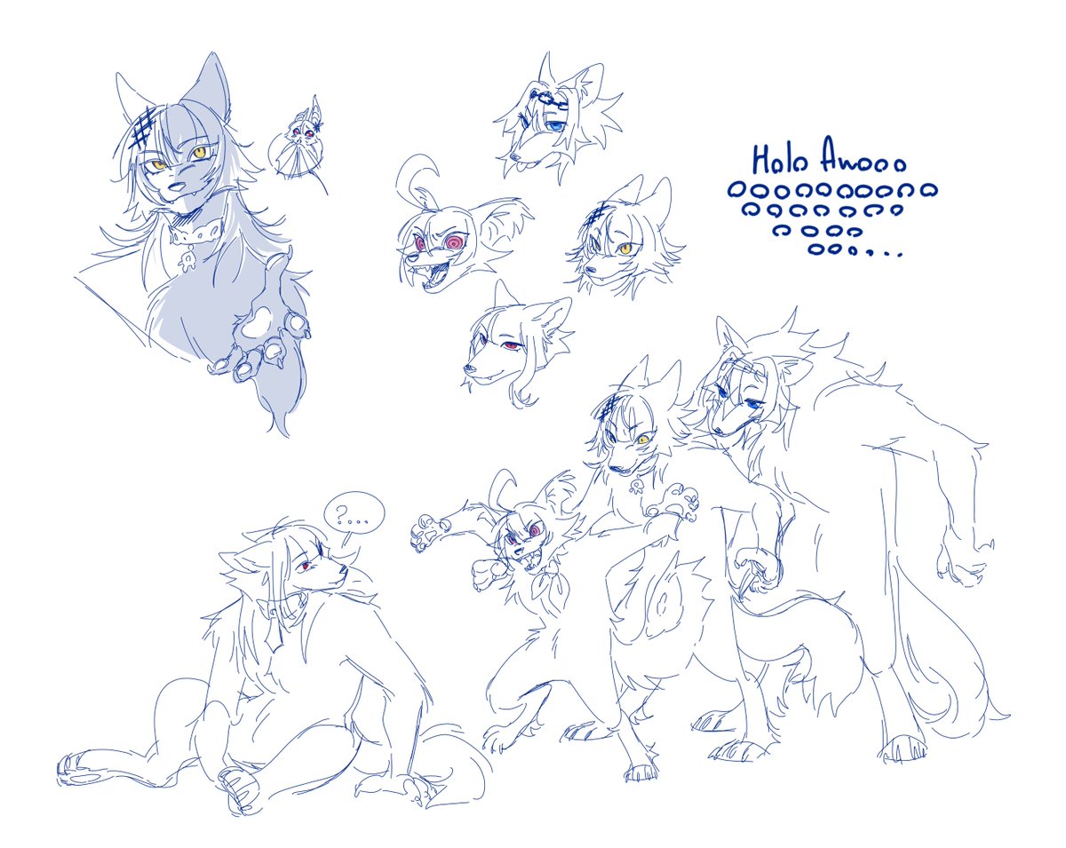 Kresa412191's tweet image. I just wanted to draw wolves
awooo