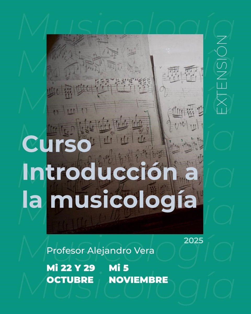 musam_sedem's tweet image. El Instituto de Música de la Universidad Católica de Chile @musica_uc invita a participar en el curso de extensión online de Introducción a la Musicología, dictado por Alejandro Vera, musicólogo y director del instituto. 🎼📚
🔗 Más información en 
👇🏼 
musica.uc.cl