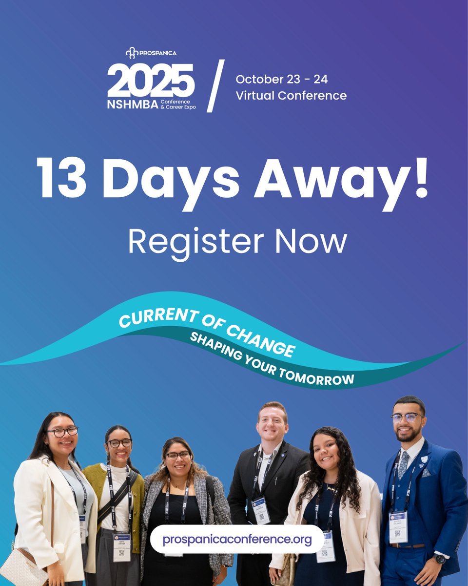 Prospanica's tweet image. ⏰ The countdown is on! We’re only 13 days away from the Prospanica National 2025 NSHMBA Conference &amp;amp; Career Expo!

📆Thursday, October 23 - Friday, October 24, 2025 

The path to your next big opportunity starts here. Attending our conference and career expo gives you access to…