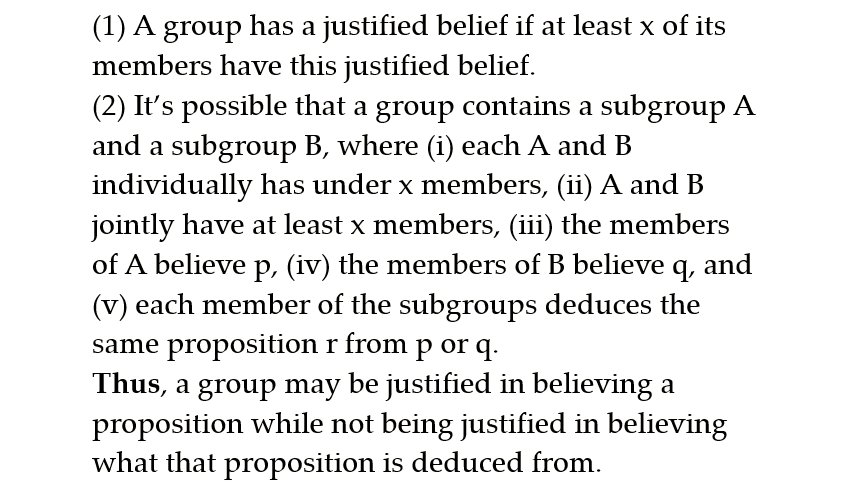 WeeklyArgument's tweet image. Paradox of Group Belief
#Philosophy #Epistemology #SocialEpistemology #Logic #Reasoning #PhilosophyTwitter