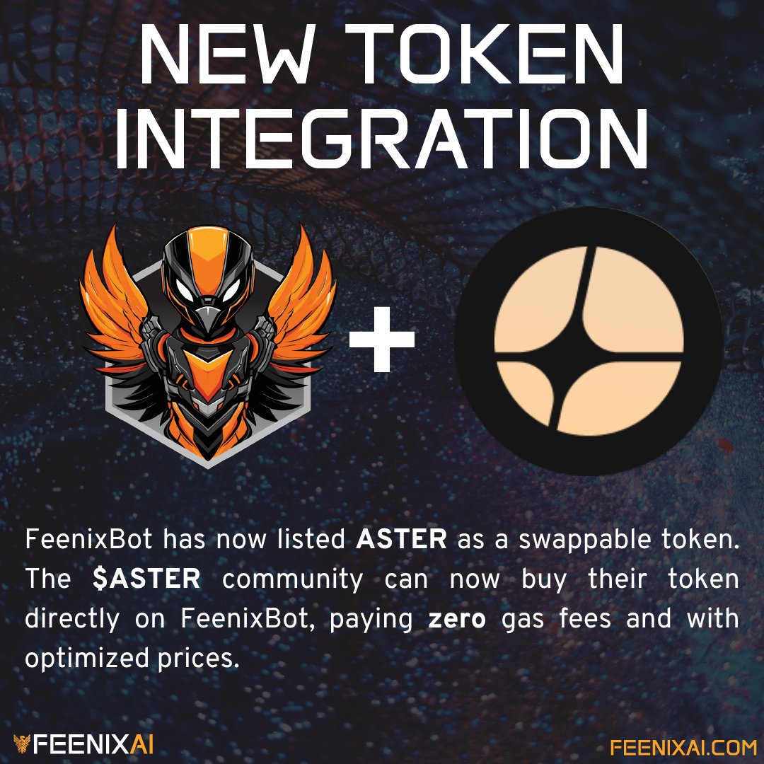 New Token Listing. $Aster now tradable on FeenixBot