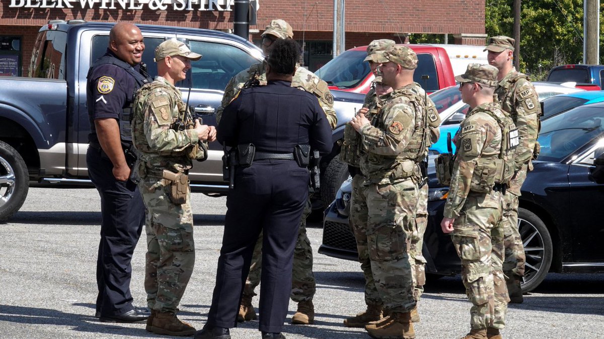 FoxNews's tweet image. BOOTS ON THE GROUND: National Guard troops have begun patrolling Memphis, Tennessee.