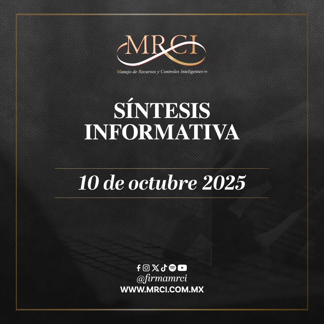 #Entérate de las noticias más relevantes publicadas en los periódicos y revistas de mayor circulación en el país, con la siguiente Síntesis Informativa.

mrci.com.mx/.../2025/10.oc…
.
.
.
#SomosMRCI #MRCI #Infórmate #NoticiasRelevantes #sintesisinformativasemana