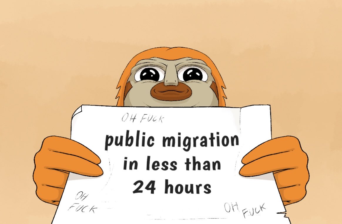 Slerfsol's tweet image. Public migration will go live in less than 24hours.

Users who migrate or swap and migrate on day 1 will receive a 15% bonus on their new SLERF!