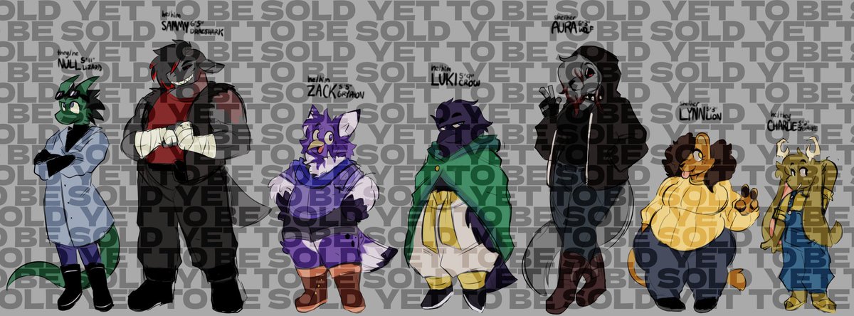 ok update to the character stuff
selling them all for flat prices instead of auctions sooo
yeah

aura has been bought already so she's off the table so yeah dm if y'all are interested in the others