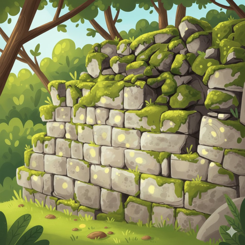 Debuxo de resto do muro de Castro Cavadoso xerado con IA.

#MoldesBoborás #IA