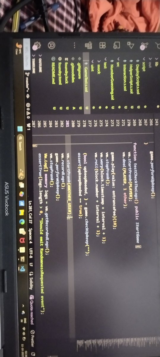 Satyam561562154's tweet image. 🚀 Day 8 of #100DaysOfBlockchain
Today I:
🧠 Learned about the internal working of ynamic arrays and how memory management works behind the scene
🧩Continued testing my Number Guessing Game — increased test coverage from 42% → 69.23%!
Bit by bit, mastering both logic &amp;amp; depth 💪