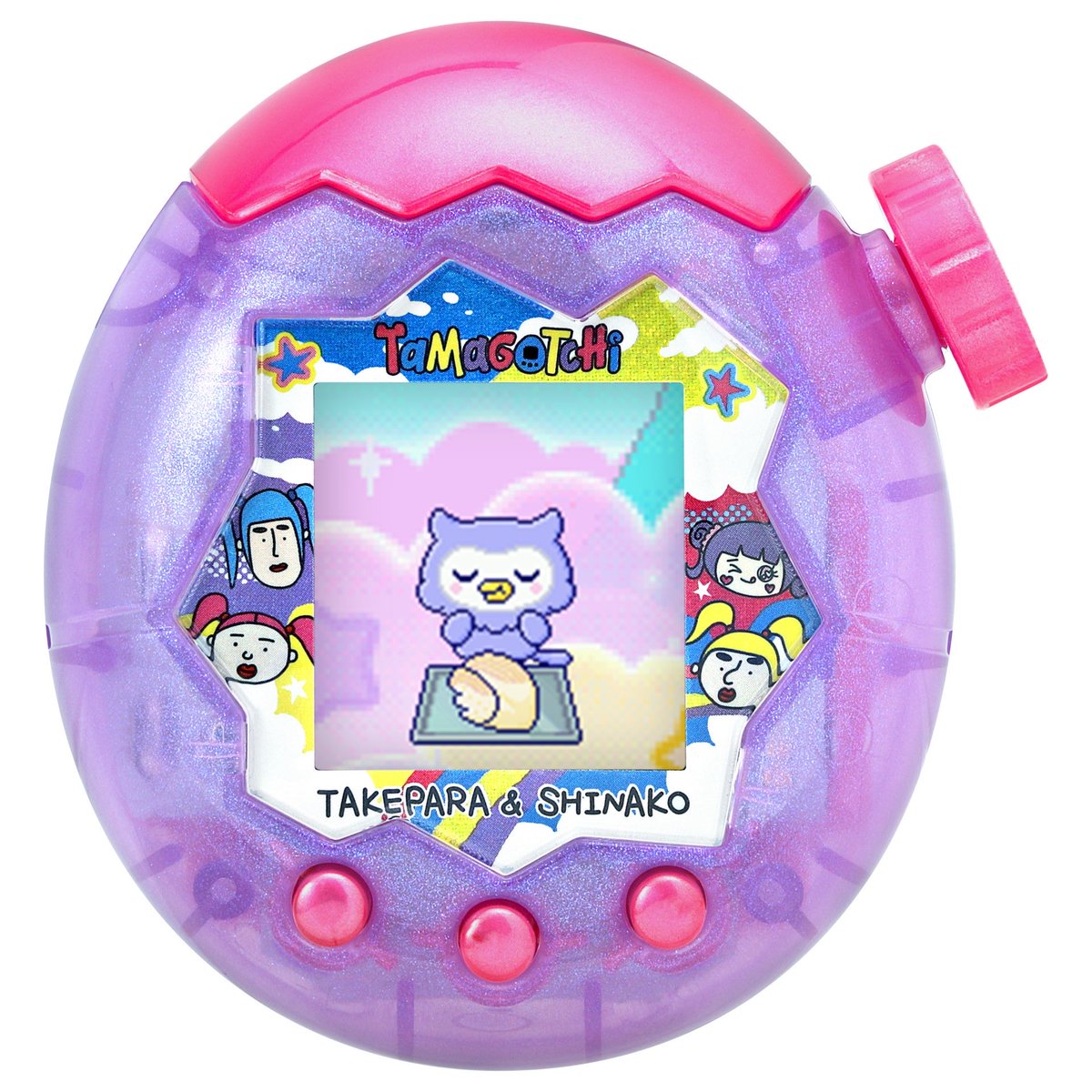 たまごっちパラダイス💜🩵🩷💛
しなこ、竹下☆ぱらだいすとのスペシャルコラボデザインの「Tamagotchi Paradise - Purple Sky 竹下☆ぱらだいす&amp;しなこスペシャルセット」11月22日(土)発売で登場！🌈

詳しくはこちら💞↓↓↓
tamagotchi-official.com/jp/news/01_116…