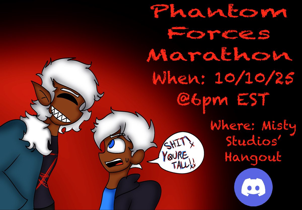 misty_stud58708's tweet image. discord.gg/xHYrQC8r8

Hope you all are as ready as I am for tonight! Let the marathon commence soon!!

#art #oc #phantomforces #mistystudios