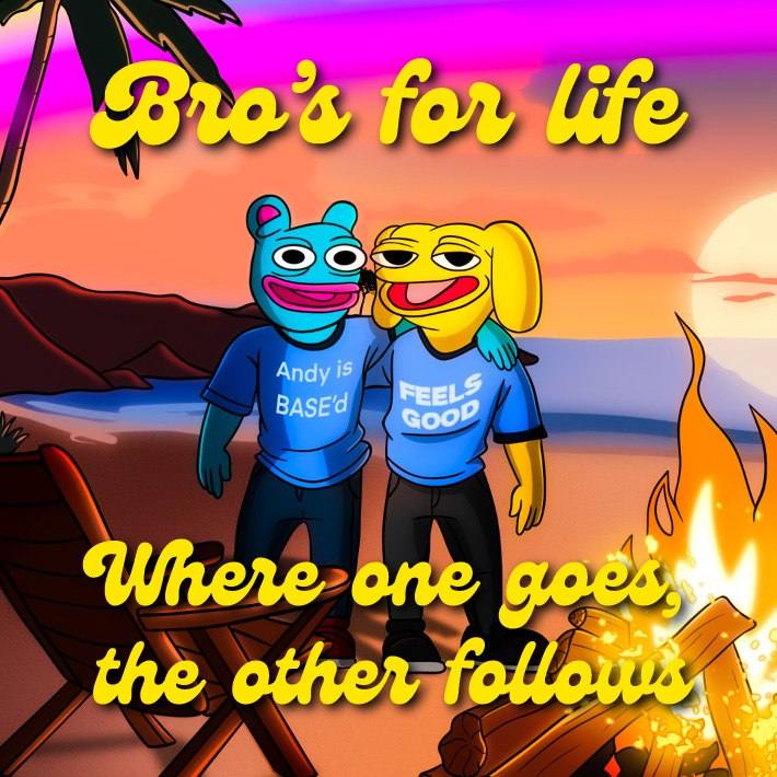 Where one goes the other follows, this is bro code.

$BRETT 300M+
$ANDY 100K You do the maths