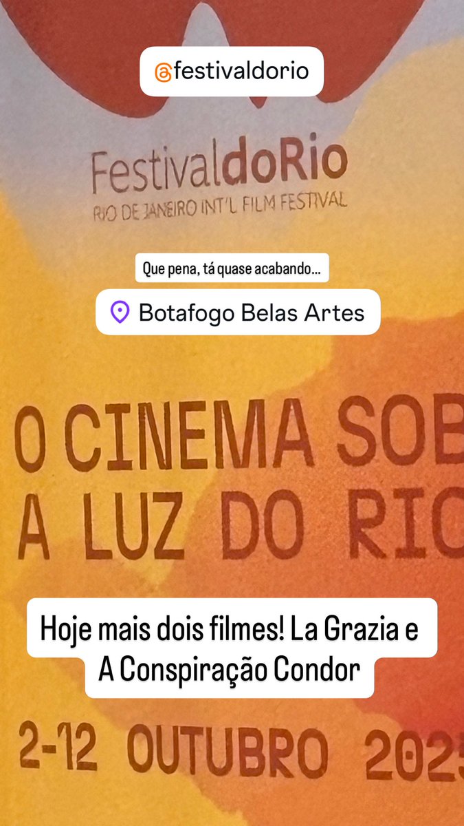 Queria muito mais tempo de Festival do Rio!!!!!