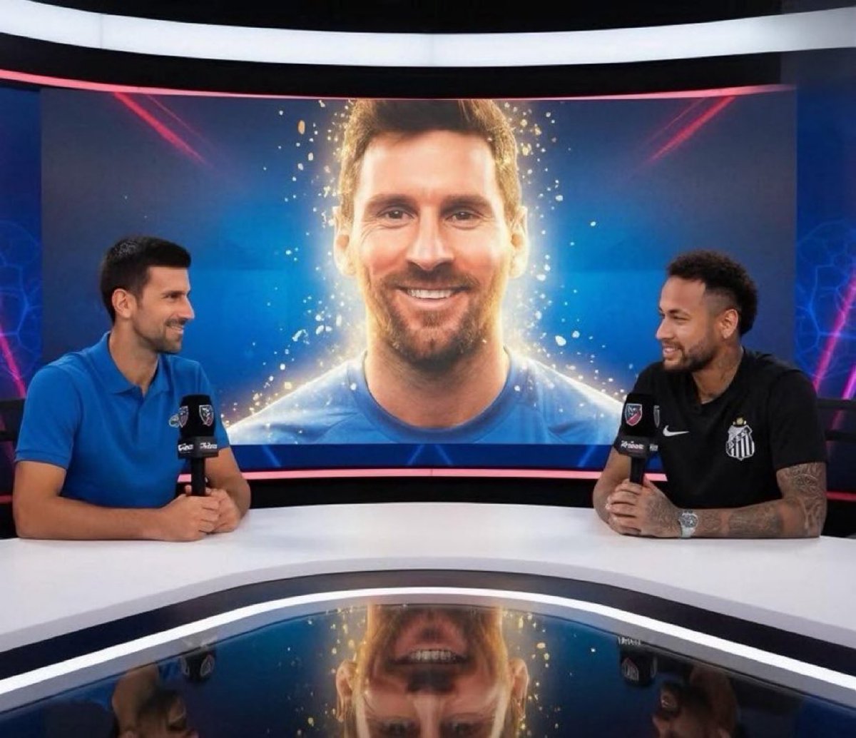 Somhiseremfcb's tweet photo. - Djokovic: "¿Quién es el mejor jugador del mundo?"

Neymar: "Leo Messi."

- Djokovic: "Me refiero a esta generación, a la de ahora".

Neymar: "¿Messi está retirado? Precisamente por eso... Leo Messi." https://t.co/c1Lhgw8UWt