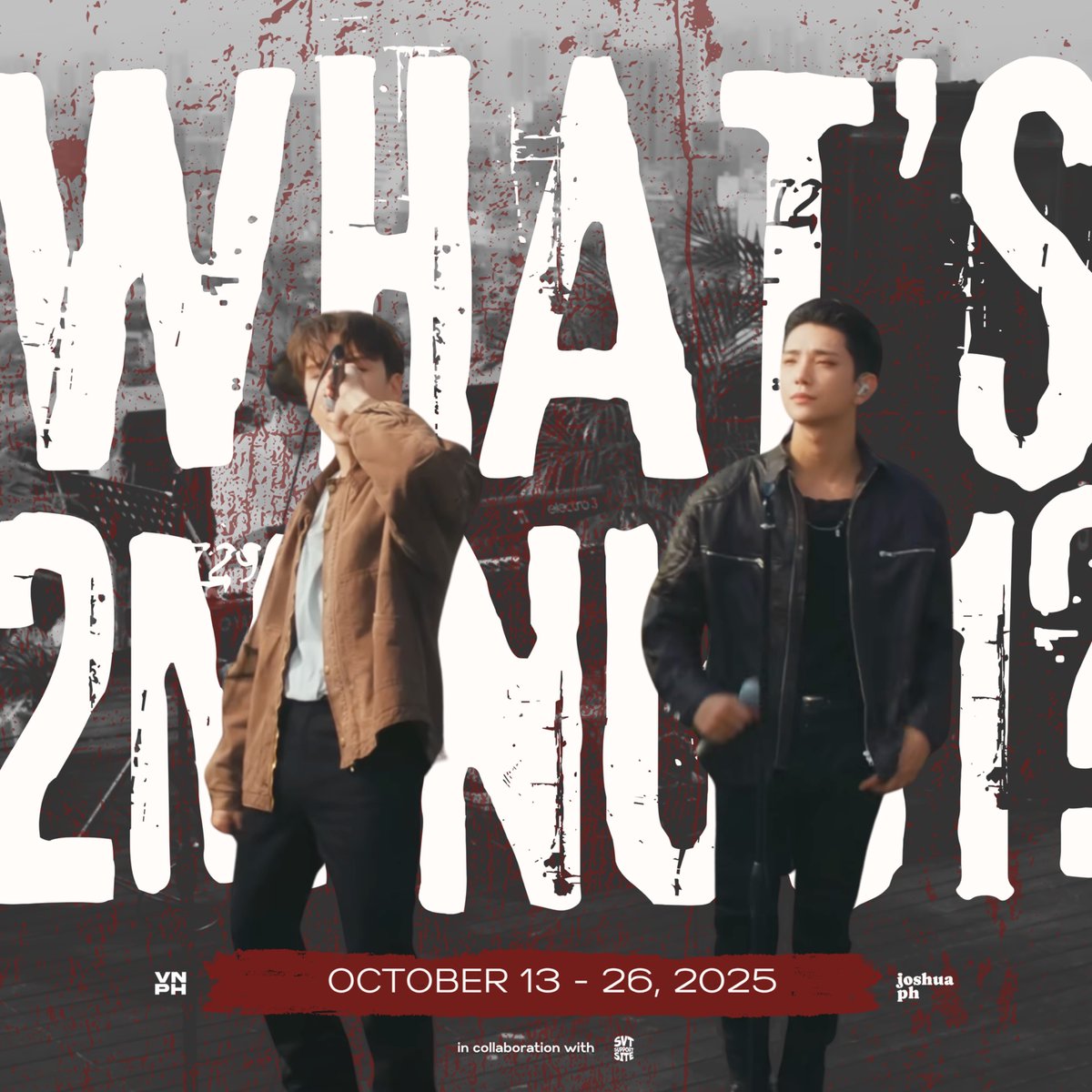 vernonlineph_'s tweet photo. [taps mic] What’s 2MINUS1?
Hope you listen to this song, ‘cause…

𝘐𝘵’𝘴 𝘣𝘦𝘦𝘯 𝘧𝘰𝘶𝘳 𝘺𝘦𝘢𝘳𝘴, 𝘢𝘯𝘥 𝘐 𝘤𝘢𝘯’𝘵 𝘨𝘦𝘵 𝘺𝘰𝘶 𝘰𝘶𝘵 𝘰𝘧 𝘮𝘺 𝘩𝘦𝘢𝘥...

Watch this space 🎵🎤🎸
October 13 - 26, 2025

FOUR YEARS OF 2MINUS1
#2MINUS1 #2MINUS1_4Years
#VERNONxJOSHUA
@pledis_17