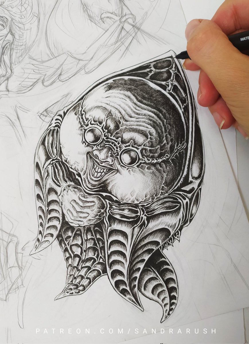 New Berserk inkwork underway🔥 More Insight into the process on my Patreon ❤ Patreon.com/SandraRush