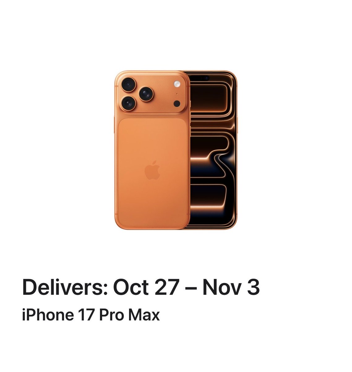 ReviewTheBest's tweet image. Damn the FOMO is real I already own a silver iPhone 17 Pro Max but I just ordered a “Cosmic Orange” iPhone 17 Pro Max! Lets Go!! 🍊 #iPhone17ProMax #CosmicOrange
