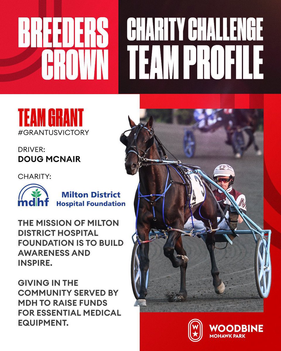 MDHF is proud to be part of the 2025 Breeders Crown Charity Challenge!
 
Help us make an impact by using #GrantUsVictory and #CrownCharity25 to show your support and help us win the Social Media Challenge. Every post brings us closer to the finish line 🏁
 
#MDHF #BreedersCrown