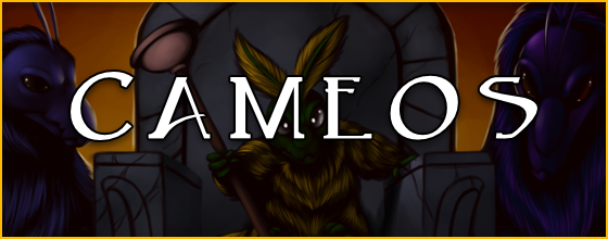 A new page is now available on the comic website! View all of the art Fox has made including comic characters and fan characters in the Cameos gallery!

overlordcomic.com/gallery/cameos