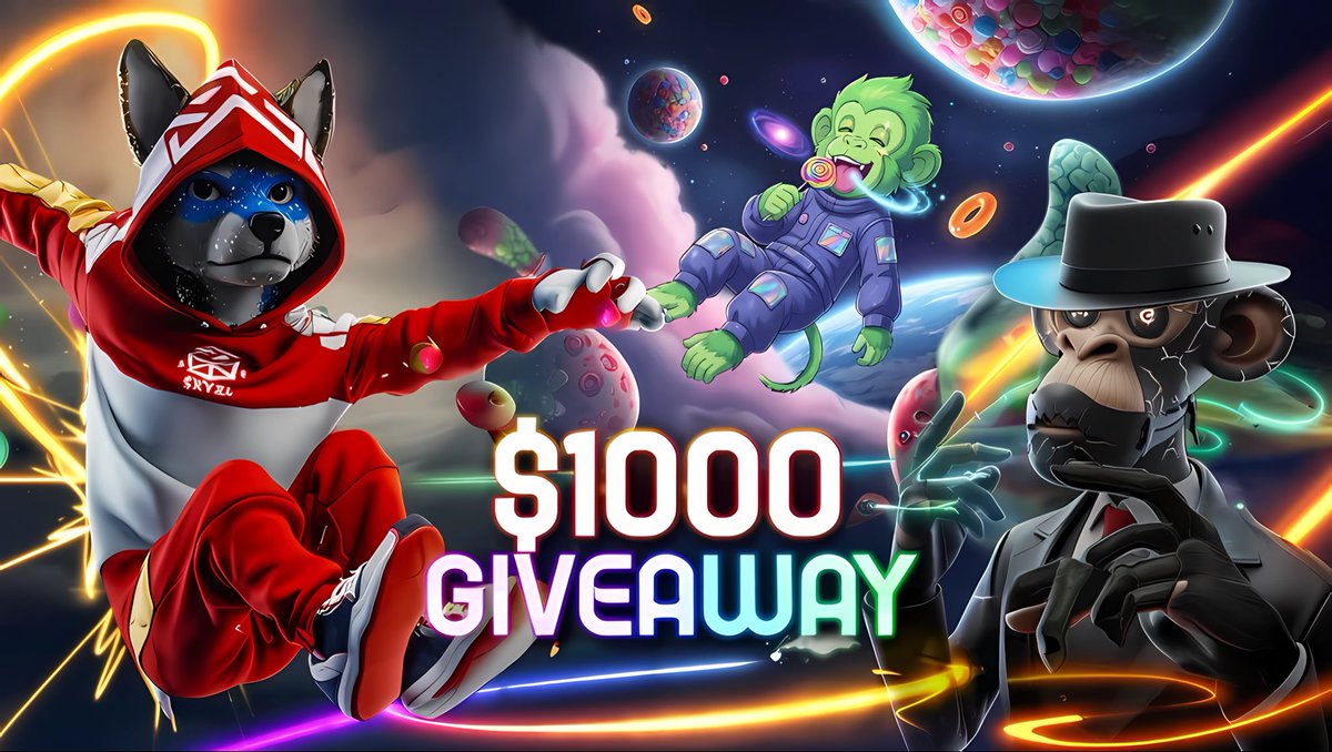 MonkeyVerses's tweet image. 🎉 GIVEAWAY TIME 🎉
🔥 1000 $ (10 winners of 100$ each) 🔥

✅ Like &amp;amp; RT
✅ Follow:
@SatoshiDogfun @MonkeyVerses @SaborVerse @XYZLPRO 
✅ Tag 2 friends

📩 Winners will be asked for their wallet.

🍀 Good luck to all! 🚀
Post #3
#Giveaway #Crypto #Airdrop #NFTCommunity #Web3 #POL