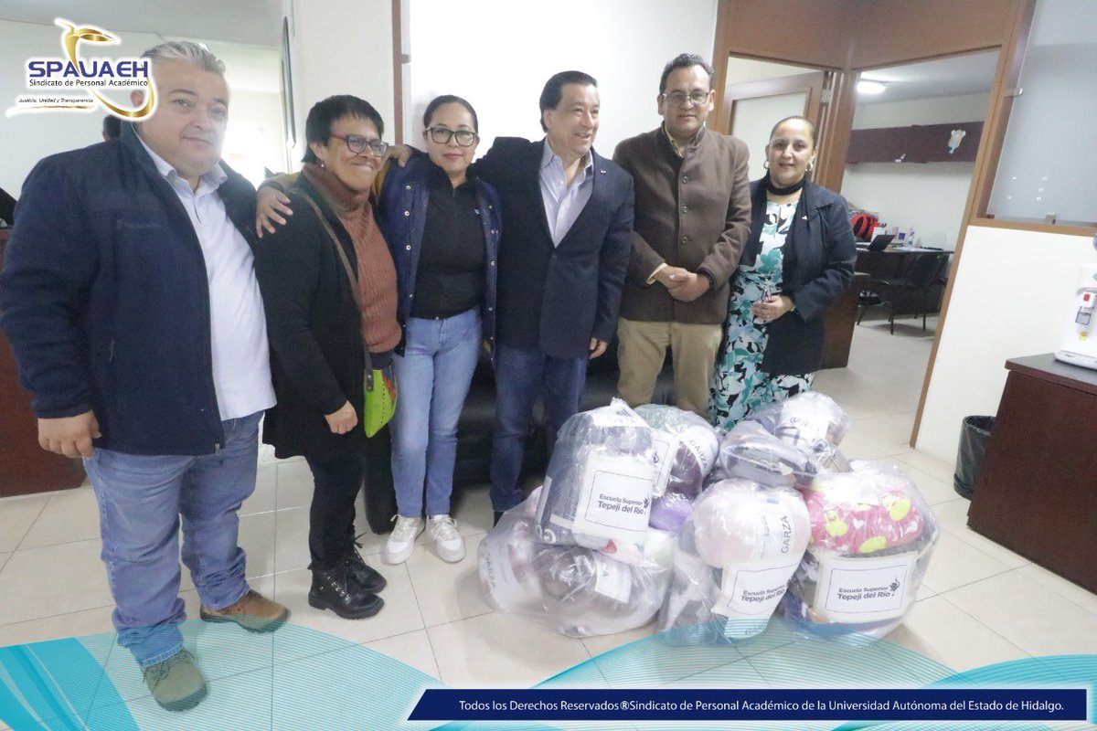 SPAUAEH's tweet photo. La Escuela Superior de Tepeji del Río viajó para apoyar la campaña “En Abrigo de la Garza”. El Dr. Agustín Sosa Castelán, secretario general del SPAUAEH, aseguró que estas muestras solidarias son un orgullo sindical.
#enabrigodelagarza
#SPAUAEH
#VoluntariadoUniversitario https://t.co/0I0amqpQ0E
