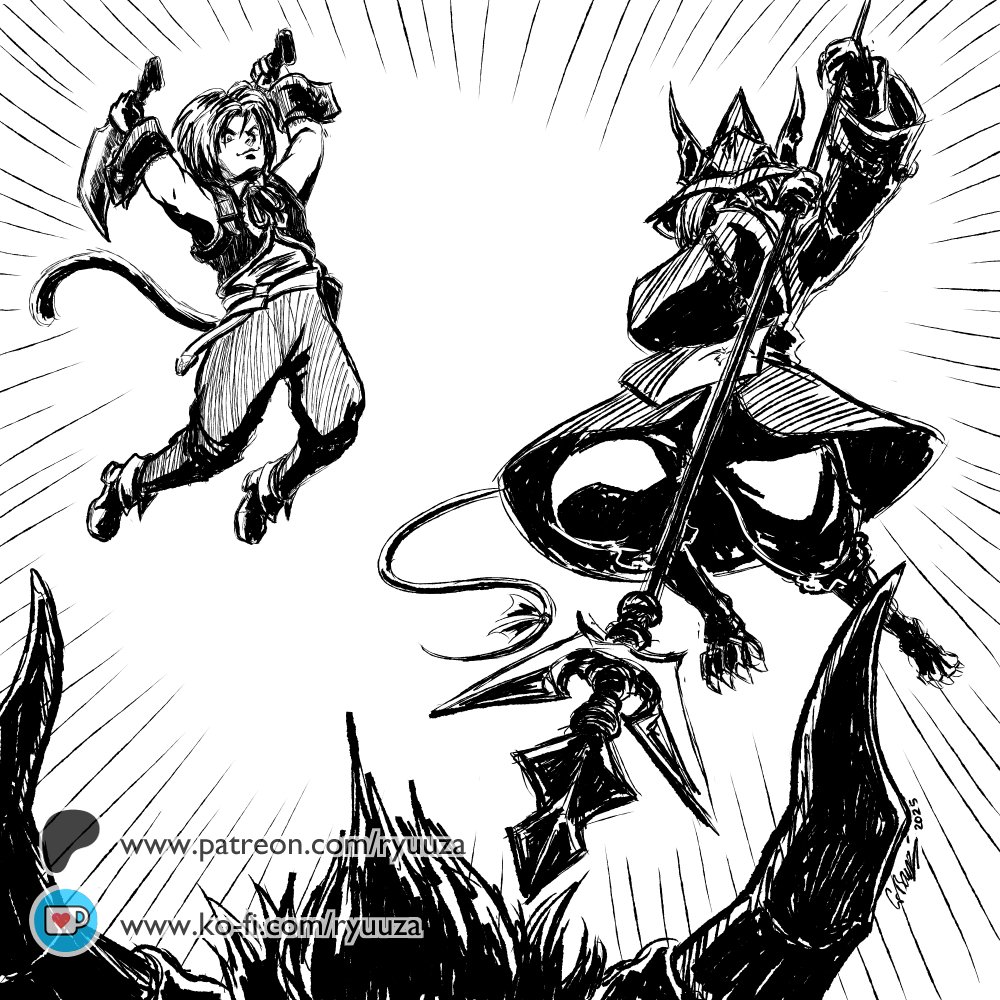 Ryuuza_Art's tweet image. #IXtober day 10:
The Festival of the Hunt

#drawtober #ffix