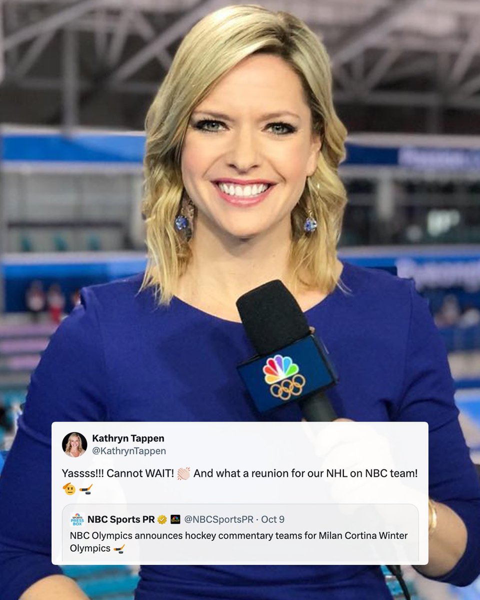 OnHerTurf's tweet photo. Four consecutive Olympics covering hockey with NBC and counting for Kathryn Tappen! 🏒🇺🇸

📸 @KathrynTappen https://t.co/IRFZjvvLmq