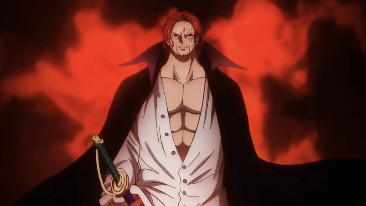 ScamMan93's tweet image. Has anyone done a One Piece fan art of Shanks and Shamrock doing the Dante and Vergil Jackpot pose?