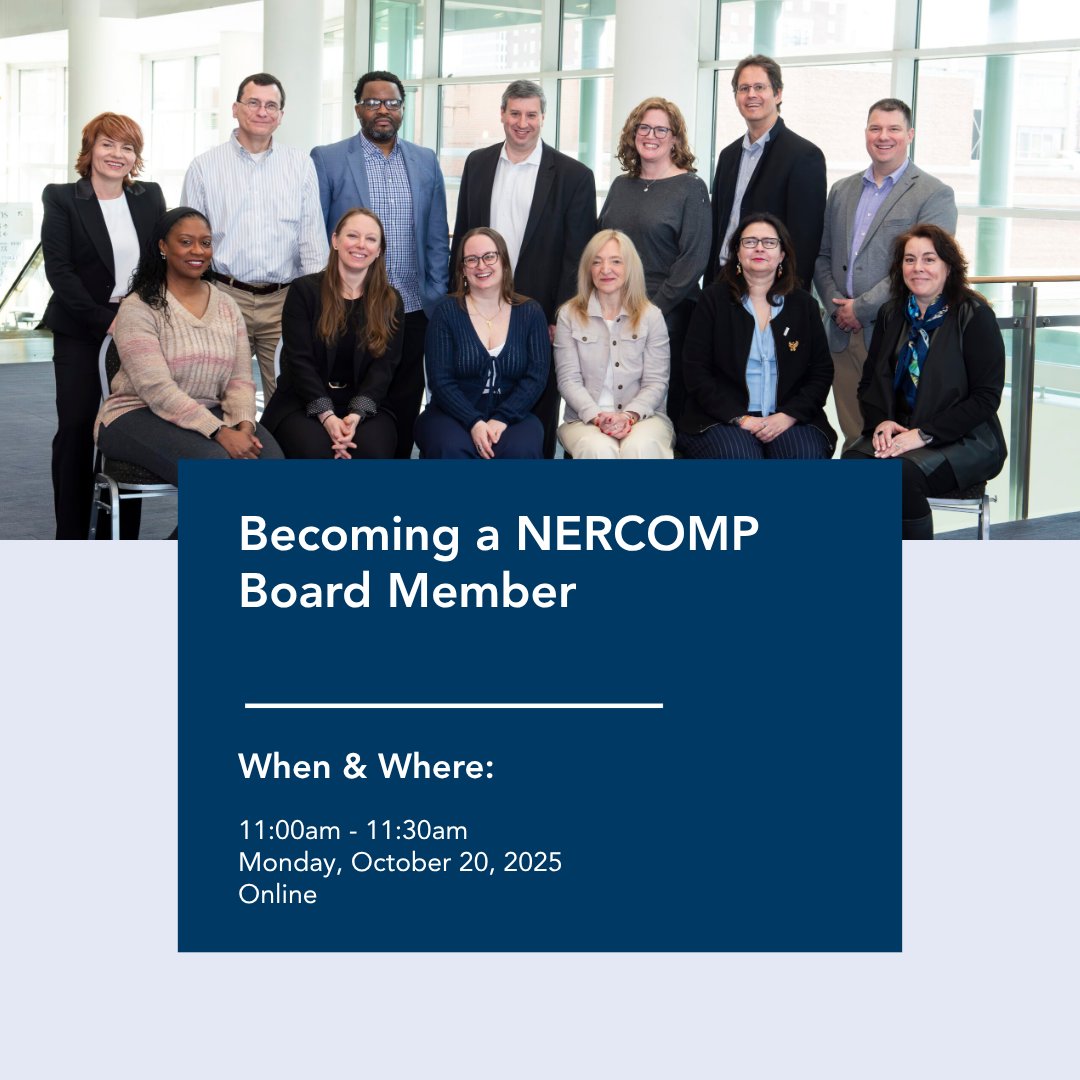 NERCOMP's tweet image. What does the nomination and election process for the NERCOMP Board look like? And what are the responsibilities of Board Membership? 

We&apos;ll answer these questions and more at next week&apos;s webinar. bit.ly/46B1x8s