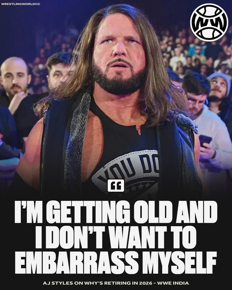 WrestlingWCC's tweet image. AJ Styles keeps it real about why he&apos;s retiring in 2026