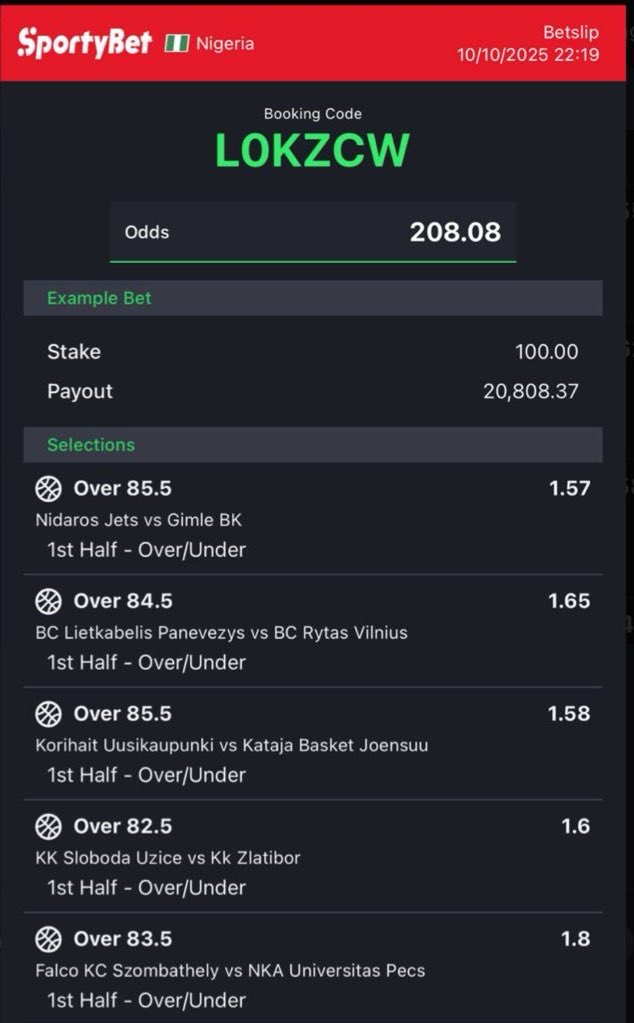 Morayoorr's tweet photo. If this 200 Basketball no Boom I go refund your stake x2 https://t.co/hGOIBQJjrb