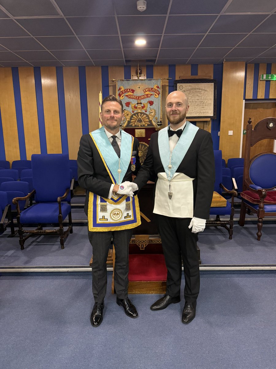 It was an incredible privilege to serve as Junior Deacon tonight for my best friend of 31 years initiation into <a href="/RoyalSussex355/">Royal Sussex Lodge of Emulation No.355</a>. Moments like these remind you just how special Freemasonry can be.

#Freemasons