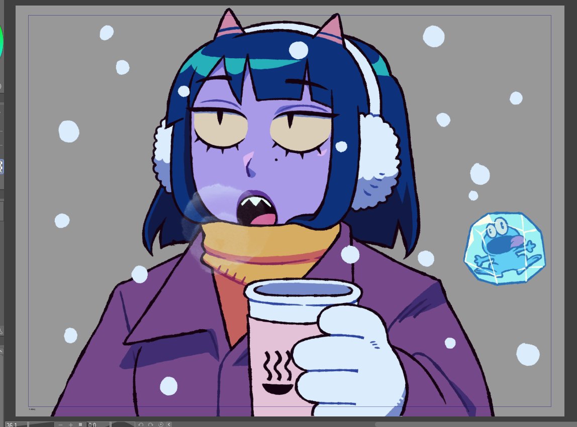 speedoru's tweet image. btw havent mentioned it here yet but im currently working on a Punch Punch Forever christmas short! 
i&apos;m cleaning it up now while watching horror movies for the halloween season these days 🎃🤝🎅