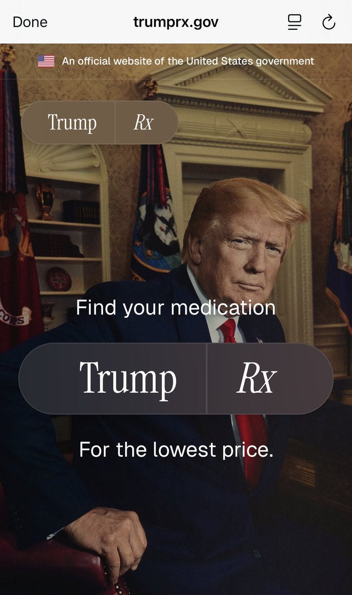 alx's tweet image. White House announces TrumpRX (trumprx.gov) which allows Americans to find drug prices in line with the lowest paid by other developed nations.