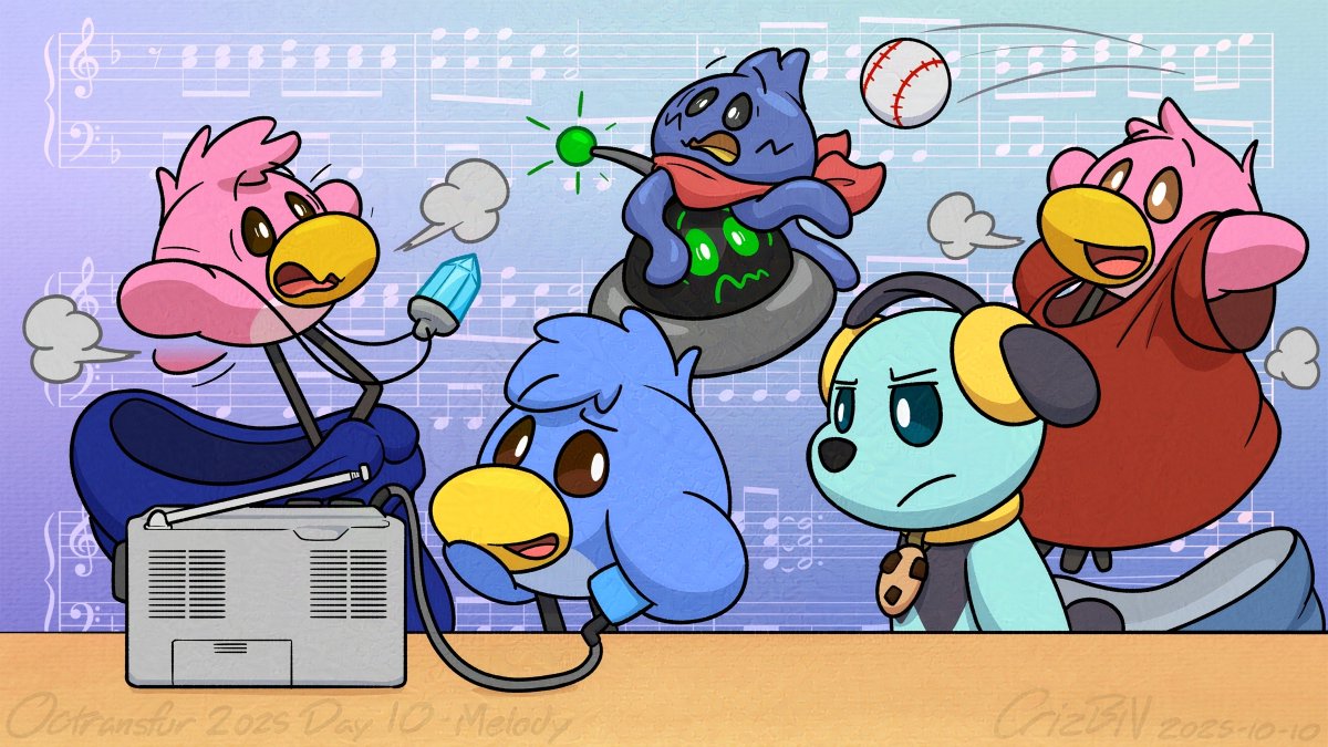 "What? You said I could pick the music for the party. You didn't ask for it to be free of 'side effects,' did you?" #TFEveryday

(#Octransfur Day 10 - Melody, a rhythmic group pic. By the way, happy birthday, <a href="/MatoCookies/">Mato</a>~!)