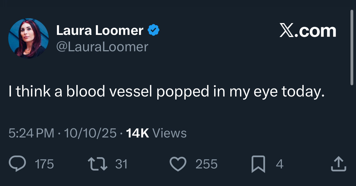 hippyresident's tweet image. Somebody should probably check in on @LauraLoomer before she hurts herself today